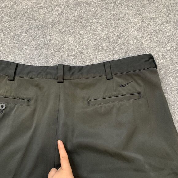 Nike Golf Shorts Mens 38 Black Dri Fit Tech Flat Front Lightweight Tech Chino - Picture 9 of 13